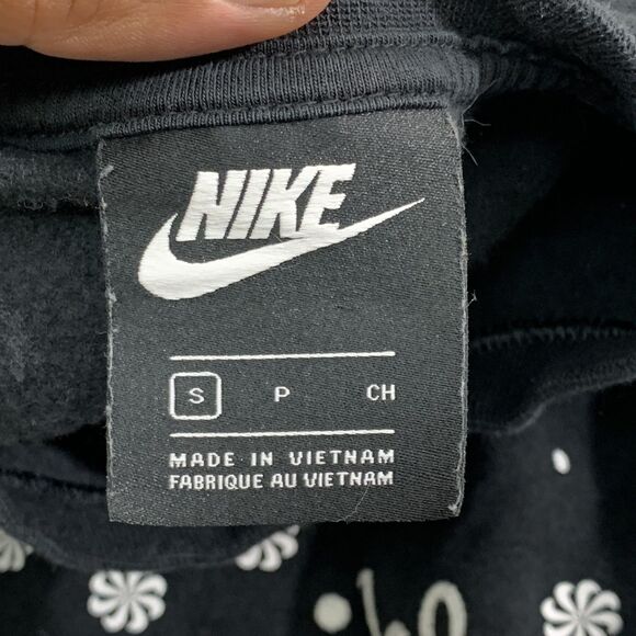 Nike Sweatshirt Mens Small Black Crewneck Bandana Paisley Chevron CU5948-010 - Picture 11 of 15